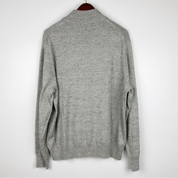 J. Crew Men's Raglan Half Zip Sweater Heathered Grey Size XL NWT - Picture 4 of 7